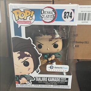 Funko Pop! Animation Tanjiro Kamado Figure - Black and Green